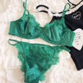 thumbnail image 3 of Conjunto de ropa interior Sexy para mujer, sujetador ultrafino de encaje francés, Bralette transpirable, sujetadores cómodos de seda, lencería de Tanga, 3 of 5