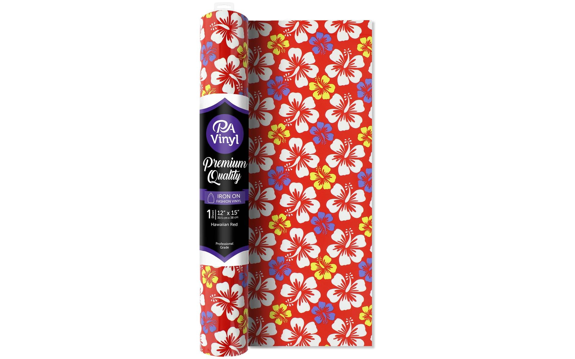 iron on vinyl 12x15 roll hawaiian red walmartcom