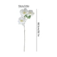 thumbnail image 3 of AUNVITO Artificial 3-Head Peony Flower Stalk Insert, Faux Silk Bloom Floral Pick for Home Vase Table Centerpiece Decor, 1pc, 3 of 6