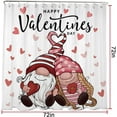 thumbnail image 6 of Newhomestyle Valentines Day Shower Curtain, 72"X72" Gnome Valentine Shower Curtain, Valentines Bathroom Decor, Happy Valentines Day Bathroom Set with Hooks, Cortinas de Baño de San Valentin, 6 of 7