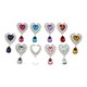 thumbnail image 1 of 10 Piezas de Botones de Diamantes de Imitación, Adornos de Botones Artesanales, Colgante de Corazón, Decoración de Aleación para Bolsos, Lazo para El, 1 of 8