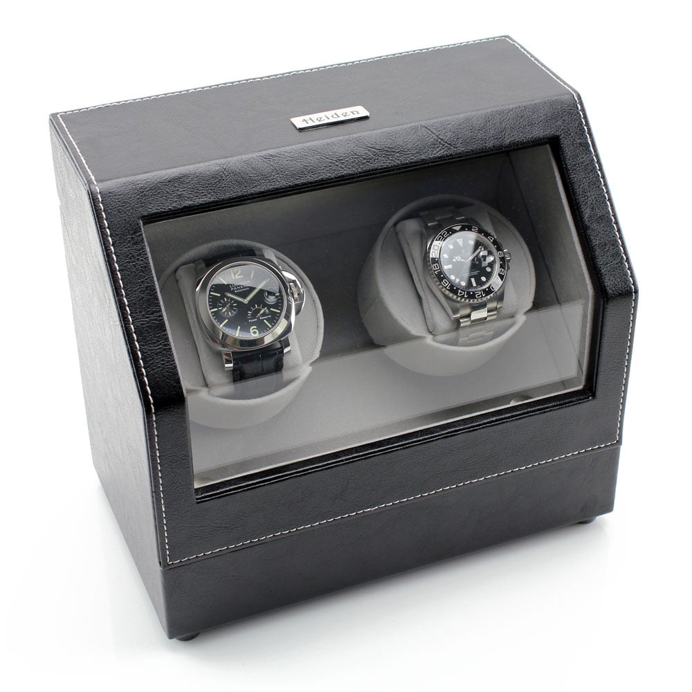 Heiden Watch Winders Battery Powered Dual Watch Winder Black