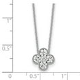 thumbnail image 7 of 14K White Gold Cable Diamond Necklace Chain True Origin 3/4 carat Lab Grown VS/SI D E F Bloom Floral 18 inch 8.66 mm, 7 of 7
