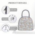 thumbnail image 4 of Fotbe Daisies Flowers Bolsa de Almuerzo con Estampado, Lonchera Aislada, Contenedor de Comida Reutilizable Tipo Cooler a Prueba de Fugas, 4 of 6