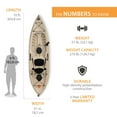thumbnail image 3 of Lifetime Tamarack Angler 10 ft Sit-On-Top Fishing Kayak with Paddles, 2 Pack, Tan (90806), 3 of 17