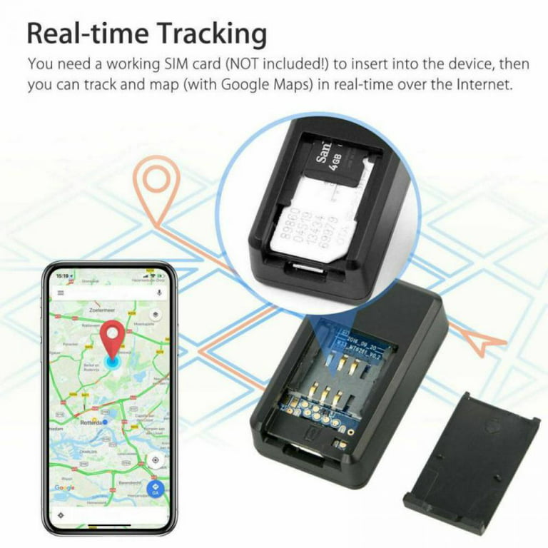 Balise GPS Miniature Tracker de Poche Enfant Micro Espion Télésecours Sos  Noir YONIS - Yonis
