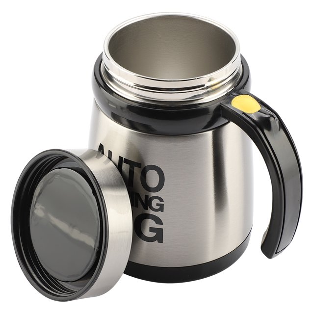 Taza autoagitadora ANGGREK Taza mezcladora automática de café cocina oficina viaje Plata + Negro