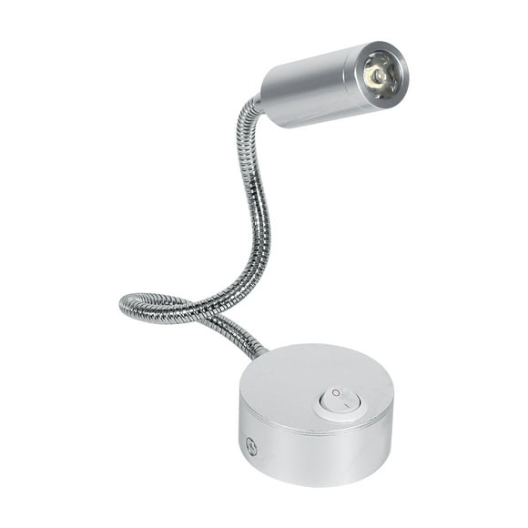 Reading Lamp Led Wall Light Led Reading Lamp AC85-265V 1W Cool White LED Reading Study Bed Lamp With Gooseneck OFF/ON Switch1W Cool White