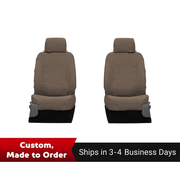 Covercraft Polycotton SeatSaver Custom Seat Covers for 2023 Chevrolet Traverse, 2024 Traverse Limited | SS3507PCSA | 1st Row Bucket Seats | Wet Sand