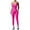 Hot Pink, variant on Women's Seamless Workout Jumpsuit - Gym/Yoga, Tight Fit, Nylon, XS-L