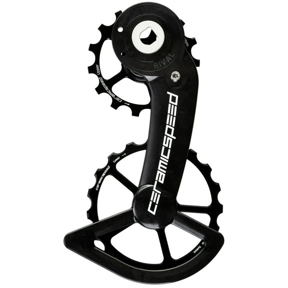 CeramicSpeed OSPW Pulley Wheel System for SRAM Rival AXS - Coated Races, Alloy Pulley, Carbon Cage, Black
