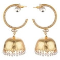 thumbnail image 1 of Efulgenz Indian Bollywood Traditional Wedding Jhumka Jhumki Earrings Jewelry Set, 1 of 4