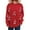 Red, variant on Women's Multi-Color Christmas Elf Print Sweater - Warm Winter Festive Casual Wear