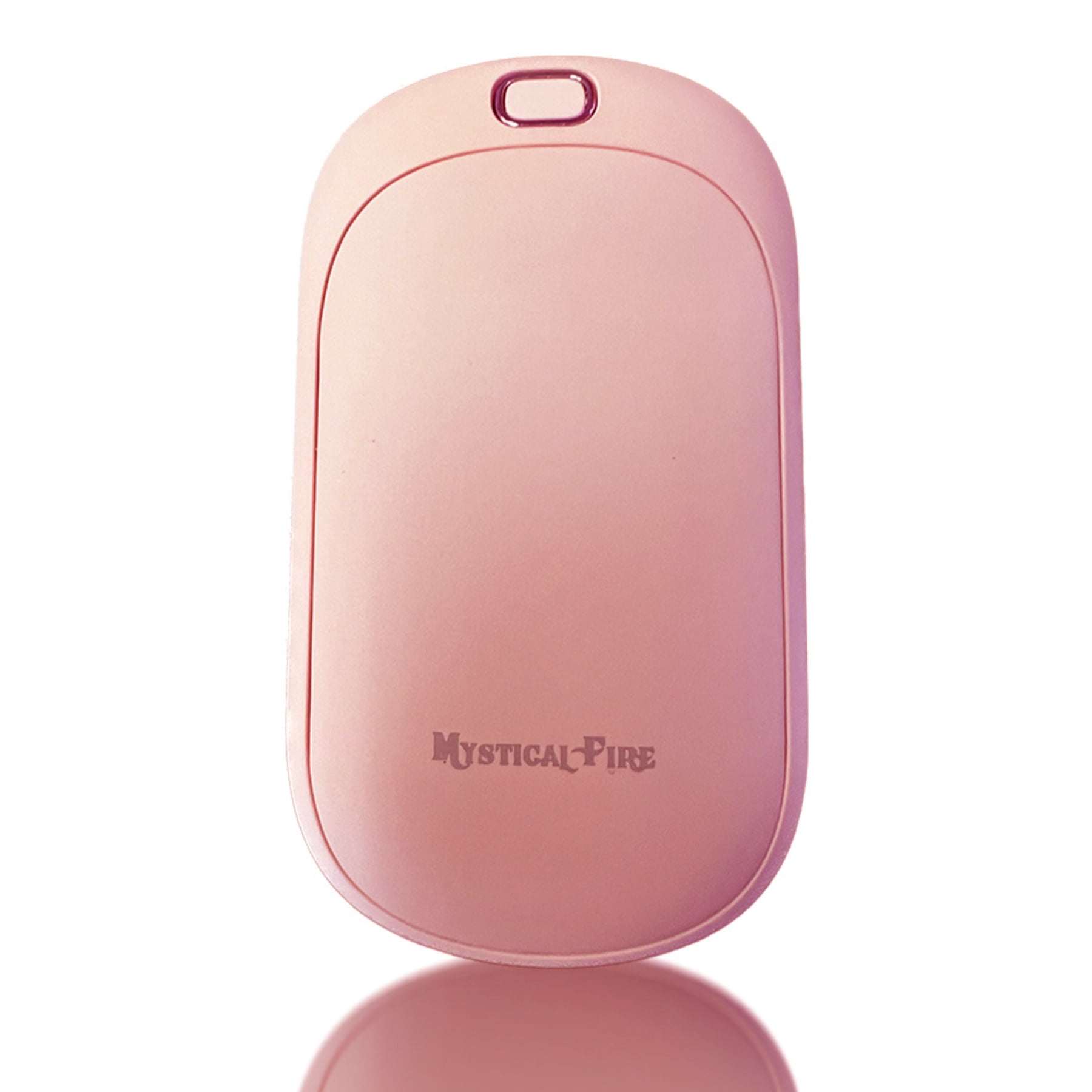 Hand Warmer Rechargeable USB C 5200mAh Portable Electric Charging Heater (PINK) By Mystical Fire Great Gift For Men & Women - Keep Your Hands Warm In The Outdoors While Camping Skiing Or Hunting