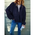 thumbnail image 1 of REDHOTYPE Women's Button Long Sleeve Brushed Jacket Coats with Pockets, 1 of 1