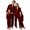A1_Men_Wine Red, variant on YWMJI Matching Family Satin Pajama Sets Men's Satin Silk Pajamas Set Long Sleeve Loungewear Sleepwear Button Down Silky Loungewear Classic Sleepwear Notch Collar Lounge Sets with Pockets Beige L