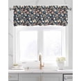 thumbnail image 2 of Coastal Shell Starfish Kitchen Valances for Windows Farmhouse Linen Window Valance Curtain for Living Room Window Treatment Vintage Ocean Summer Seaside Valance Rod Pocket Topper Drape, 42 x 18 Inch, 2 of 6