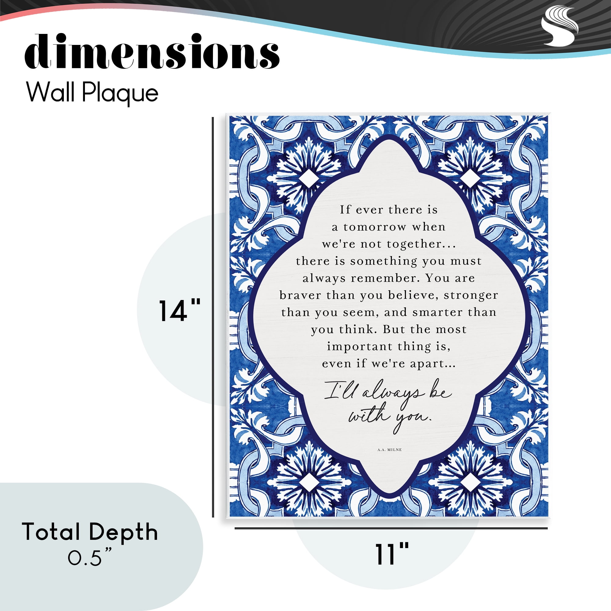 Always Be With You Inspiration Wall Plaque Art, design by Lettered and Lined