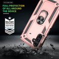 thumbnail image 5 of Galaxy A13 5G Case, Samsung A13 5G Case with HD Screen Protector, [Military-Grade] Magnetic Ring Holder Kickstand Shockproof Protective Phone Case for Samsung Galaxy A13 5G, Rose Gold, 5 of 14