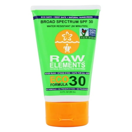 Raw Elements Eco Form Sunscreen - Spf 30 Plus - 3 Oz