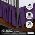 thumbnail image 4 of Ruffled Bed Skirt with Split Corners - Day Bed, Grape, 18" Drop- Blissford Dust Ruffle, 4 of 7