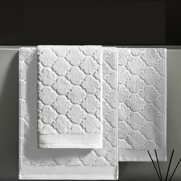 Juego de 4 toallas de baño de algodón Lisbinx Advanced | Ultrasuaves y absorbentes | 73 x 33 cm | Disponibles en blanco, gris y marrón | Para spa y hogar | Secado rápido y duraderas