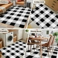 thumbnail image 5 of Black White Plaid Area Rug 4x6 FT, Non Slip Kids Room Carpet, Spring Farmhouse Buffalo Checkered Washable Soft Floor Carpet Non-Shedding Throw Rug for Dorm Kitchen Study Room Home Office Bedside, 5 of 9