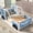 Blue, variant on Twin Size Adjustable Bed Base, Twin Size Classic Car-Shaped Platform Bed with Wheels,Blue, Blue Bed Frames,Pine Platform Bed Frames, Furniture Bedroom Furniture Beds, Frames & Bases