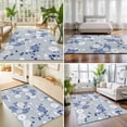 thumbnail image 4 of Area Rugs 4'x6'. Blue White Floral Carpet Runner Indoor Outdoor Rugs Home Decor Aesthetic, Spring Botanical Leaves Farmhouse Non Slip Mats Washable Accent Rug for Living Room Bedroom, 4 of 8
