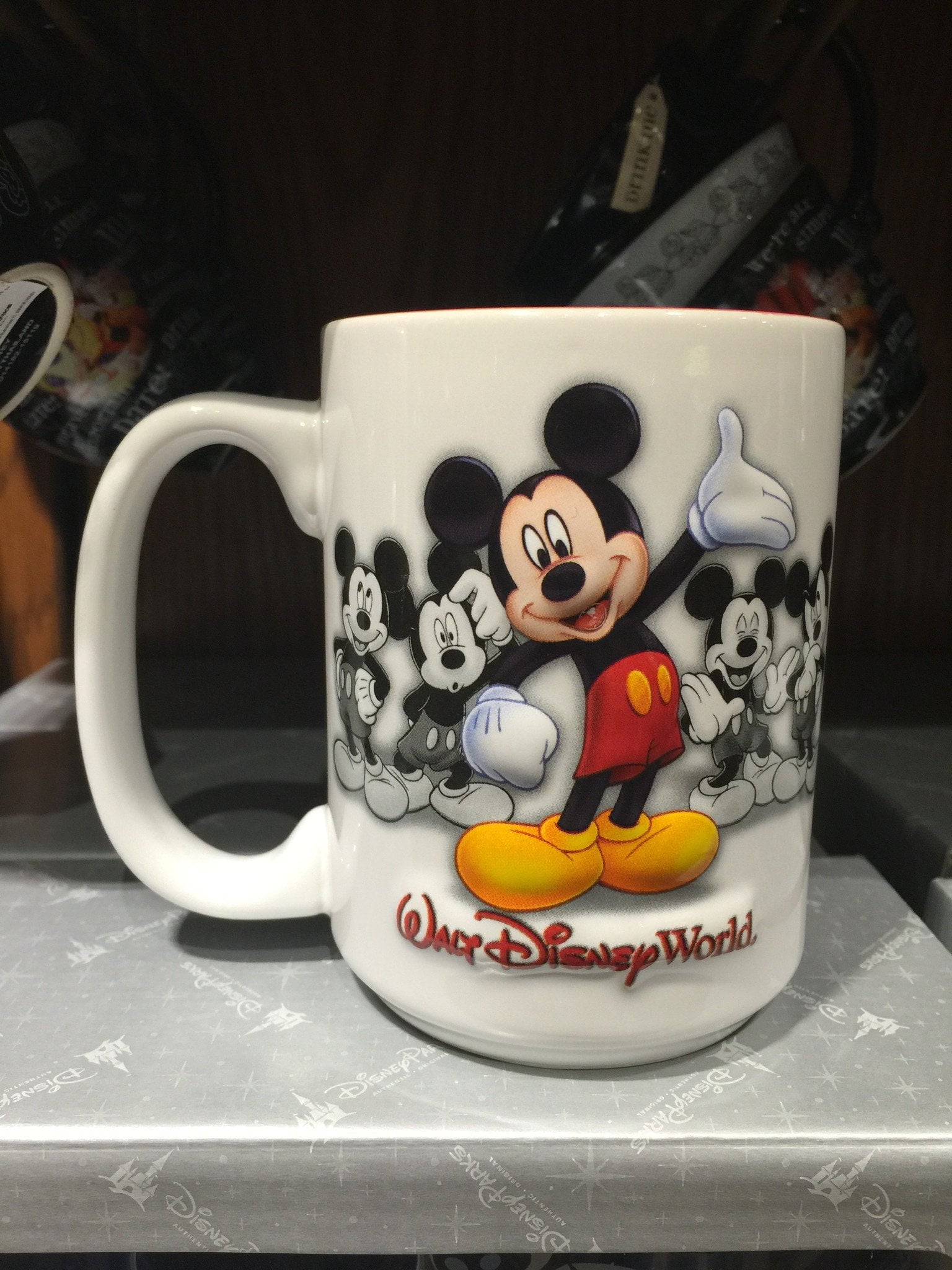 Disney Mickey Mouse Coffee Cup Mug Tea Star Embossed Disney Theme Parks  Sparkly