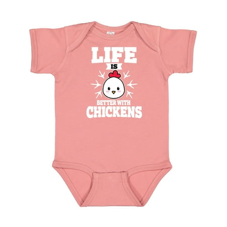 

Inktastic Life is Better with Chickens Gift Baby Boy or Baby Girl Bodysuit