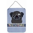 thumbnail image 2 of Carolines Treasures BB1449DS812 Black Pug Welcome Wall and Door Hanging Prints, 2 of 2
