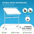 thumbnail image 5 of VUSIGN 48''x36'' Large Rolling Mobile Magnetic Double-Sided Reversible Whiteboard Height Adjust, Magnetic Dry Erase Board Easel, 5 of 7