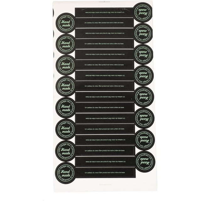 10 hojas (160 unidades) de pegatinas de sellado DIY de 25 x 13 x 0,05 cm, pegatinas de papel negras con palabras, hechas a mano, para manualidades, álbumes de recortes, regalos decorativos.