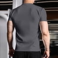 thumbnail image 4 of Kaemgyyd Mens Muscle Shirt Short Sleeve Slim Fit T-Shirts Solid Color Crewneck Tees Comfortable Gym Athletic Shirt Spring Clothes, 4 of 4