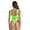 Fluorescent Green, variant on Womens One Piece Swimsuit Glossy Bikini High Bodysuit Swimwear Monokini Bathing Suit Fluorescent Green One Size