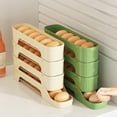 thumbnail image 6 of Large Capacity Automatic Rolling Refrigerator Egg Holder Organizer Stackable Sliding Food Grade Tray For Kitchen Fridge Storage, 6 of 7