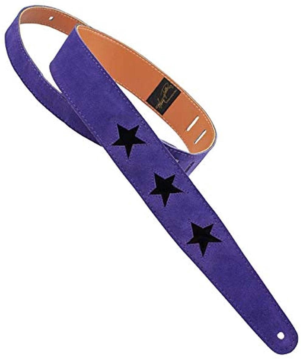 Henry Heller Star Series Suede Guitar Strap Purple