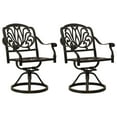 thumbnail image 2 of vidaXL Swivel Patio Chairs 2 Pcs Outdoor Patio Dining Chair Cast Aluminum, 2 of 16
