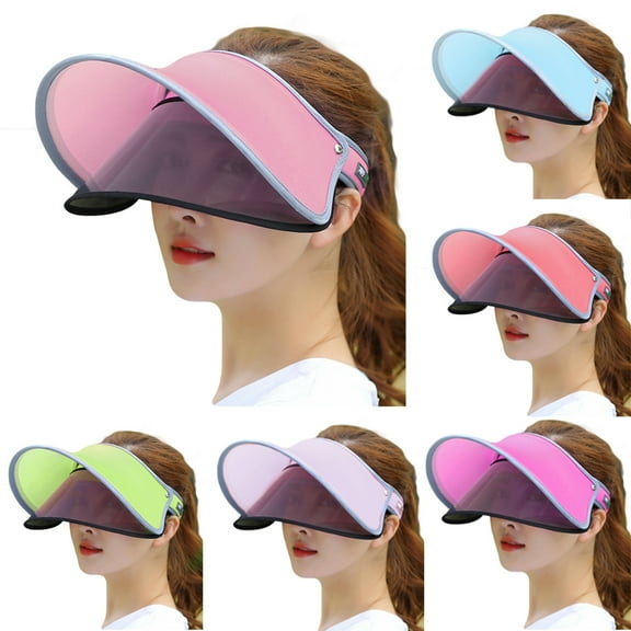 Cheers.US Sun Visor Hats Women Large Brim Summer UV Protection Beach Cap