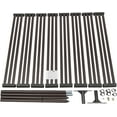 thumbnail image 4 of Outdoor Freestanding Privacy Screen, 43" W x 59" H Metal Slatted Decorative Panel With Stand, Brown Backyard Screen for Garden Patio, 4 of 16