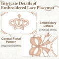 thumbnail image 3 of Uxcell 2Pcs Lace Placemats, 9.06" x 11.81" Vintage Table Doilies, Bean Paste, 3 of 7