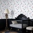 thumbnail image 4 of Peel and Stick Wallpaper Floral Watercolor Butterflies Bees Wall Mural 17.7in x 9.8ft Self Adhesive Removable Wall Paper Renter Friendly Wallpaper for Nursery Bedroom Cabinets, 4 of 8