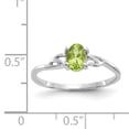 thumbnail image 5 of Primal Gold 10 Karat White Gold Genuine Peridot Birthstone Ring, 5 of 7