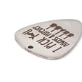 thumbnail image 3 of 5pc Non-201 Stainless Steel Pendants Guitar Pick Charm Laser Cut with Word I'd Pick You Always & Forever Stainless Steel Color 35x28x1.5mm Hole: 2.2mm, 3 of 5