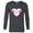 Charcoal Heather, variant on Marvel Spider-Man Ghost Spider Spider-Gwen Heart Mask Logo - Long Sleeve T-Shirt for Men - Customized-White