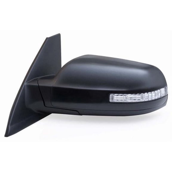 68596N - Fit System Driver Side Mirror For 08-13 Nissan Altima Coupe, W/ Turn Signal, Black, Ptm Cover, Foldaway, Heated Power