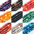 thumbnail image 3 of HOOUN Natural Smooth Gray Smoky Striped Agate Round Loose Beads for Jewelry Making DIY-Black-12mm about 30pcs, 3 of 9