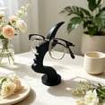 thumbnail image 3 of Eyeglass Holder Stand, 1.8x5.4 inch Eyewear Display Rack, Desktop Storage Organizer Accessory for Glasses, Sunglasses, Nose Shaped Eyewear Display Holder, 3D Printed Artistic Decor,Black, 3 of 6
