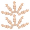 thumbnail image 2 of Miangastore Wood Spindles Khaki 10Pcs 2.44X0.71X0.71In, 2 of 8